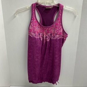 ATHLETA women's S tinker tank workout top with built in bra pink/purple Running